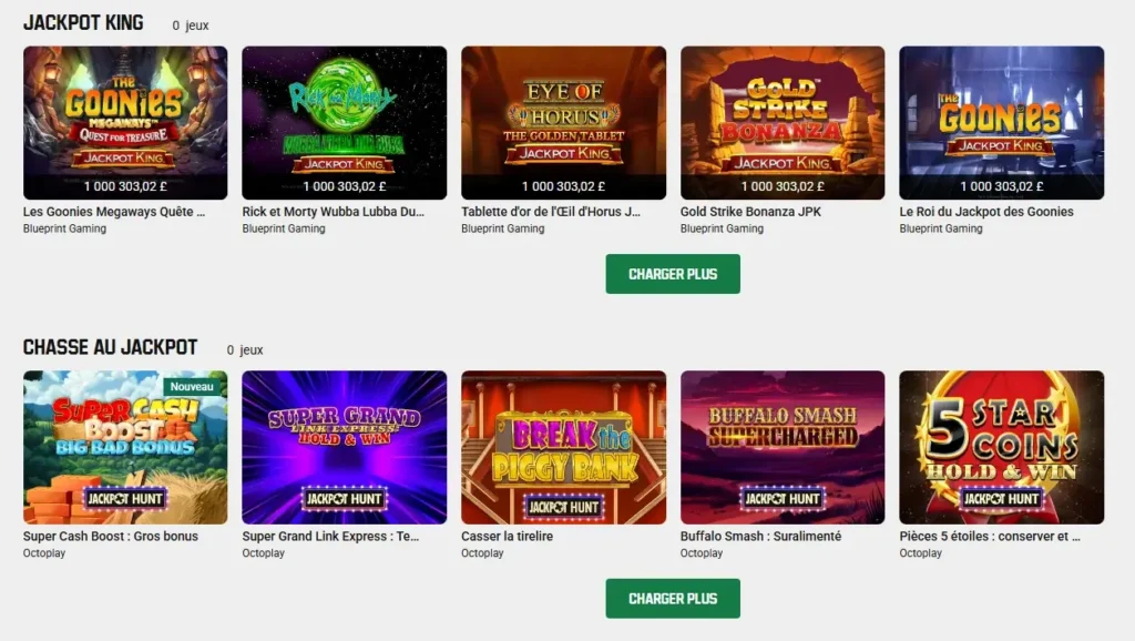 Machines à sous Jackpot Unibet